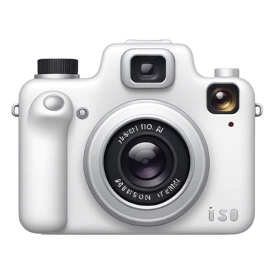 White aesthetic camera sticker