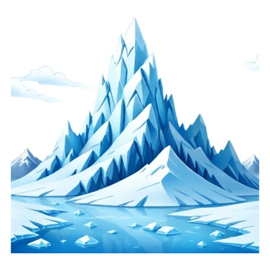 Ice Planet – frozen surface, icy mountains, blizzards sticker