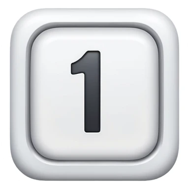 a white rounded square with a number 1 sticker