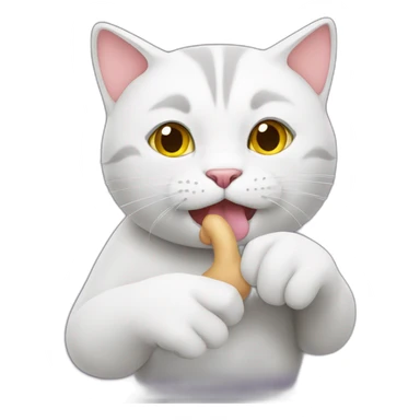 Cat sucking thumb sticker