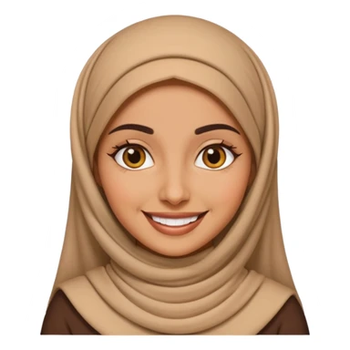 Tête jolie femme emoji arabe Réal sticker