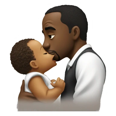 P diddy kissing a baby sticker
