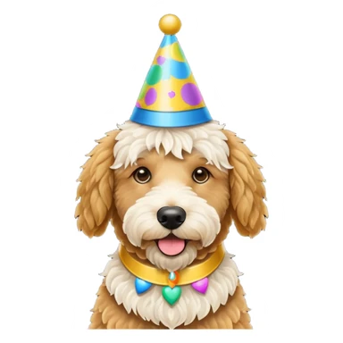 Golden doodle New Year sticker