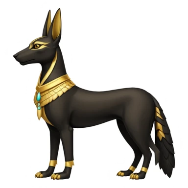 Black-furred Anubis (full body) sticker