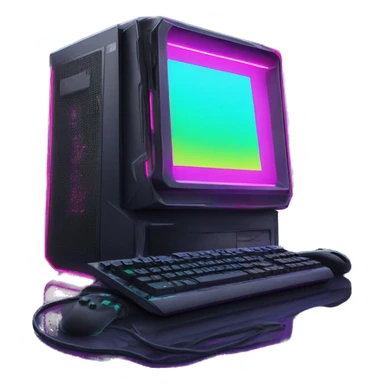 Neon RGB Gaming PC sticker
