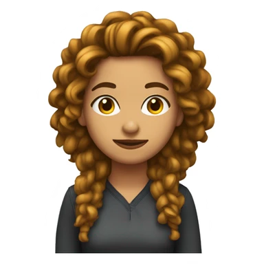 chica caucásica con rizos cobrizos  sticker