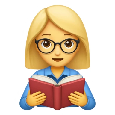 emoji LENDO UM LIVRO ESTUDANDO FEMININO sticker