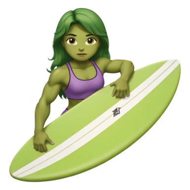 hulk Girl with surfboard sticker