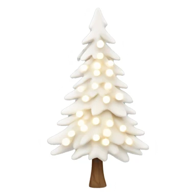  actual white fir christmas tree isolated. With Christmas lights sticker