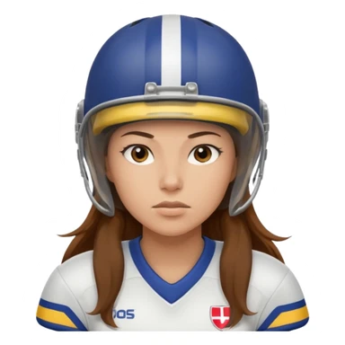 Long Haired Football Players, Female player sticker
