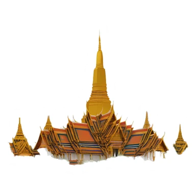 Thailand Bangkok temple with the skyline sticker