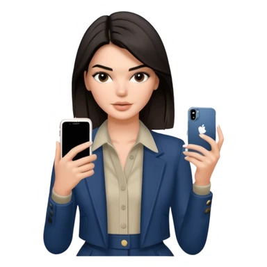 kendall jenner with iphone in hand sticker