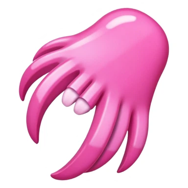 pink claw hair clip sticker