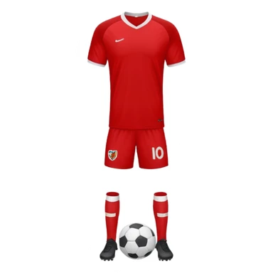 solid red plain soccer jersey sticker