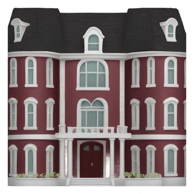 Big dark red mansion  sticker