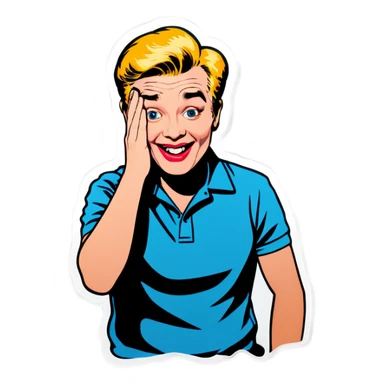 Pop art Be embarrassed sticker