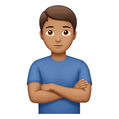 Man crossing his arm sticker