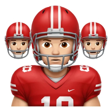 college football players helmets red  sticker