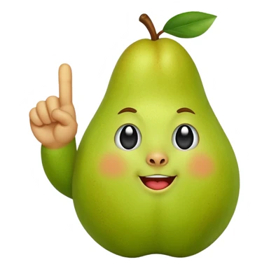 Eine Birne die Mittelfinger zeigt  sticker