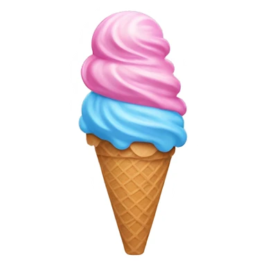 pink and blue ice cream swirl sticker
