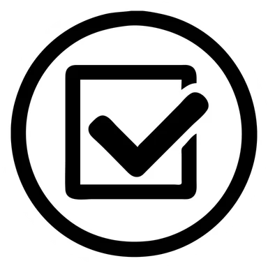 checkbox with check mark inside a circle sticker