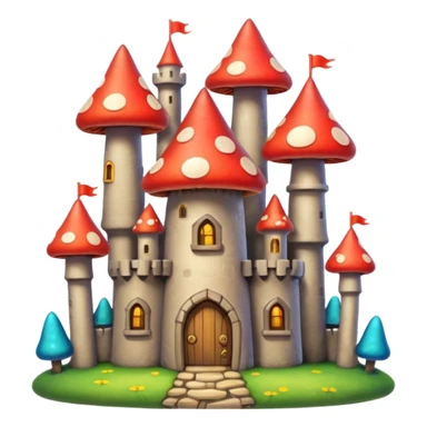 mushroom castle sticker