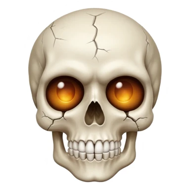 One eye blinking skull sticker