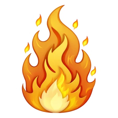 gold fire flame sticker