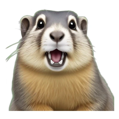 Marmotte sur une loutre sticker