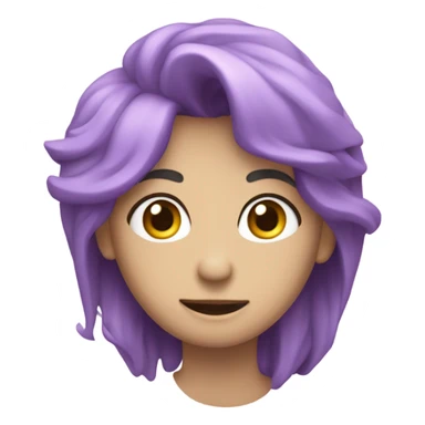 Hazme un corazón roto de color lila claro sticker