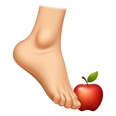 showing a cartoon human foot stepping on a small bug , slightly squished but cartoonish, no violence, playful Apple emoji style sticker