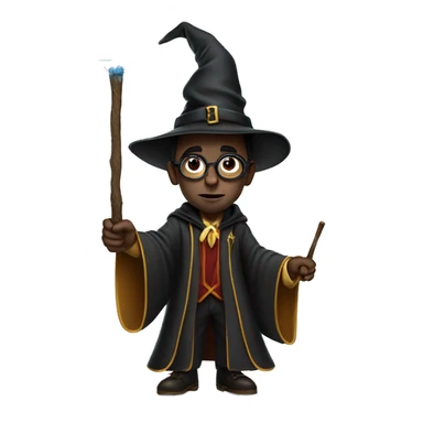 P diddy dressed up as a harry potter wizard full body holding a wand and pointing it at something sticker