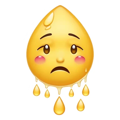 silly sad crying emoji with exaggerated teardrops sticker