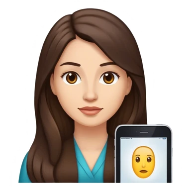 Behavioral therapist a brunette woman long hair sticker