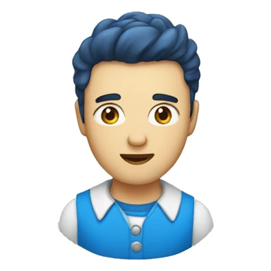 Homme calvitie et yeux bleus sticker