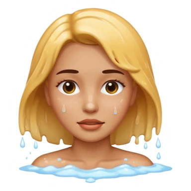 A women washing her face sticker