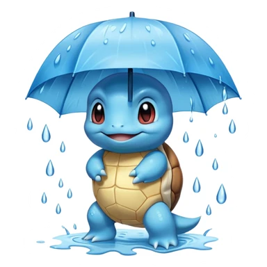Squirtle in rain sticker