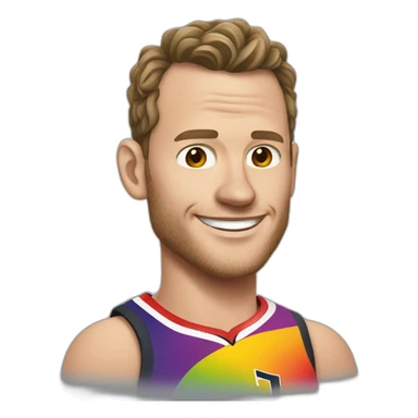 Jonathan Toews as rainbow beach bum sticker