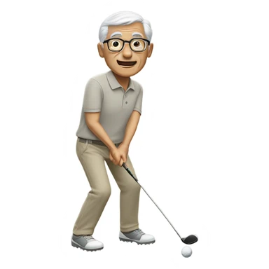 Grandpa golfing sticker