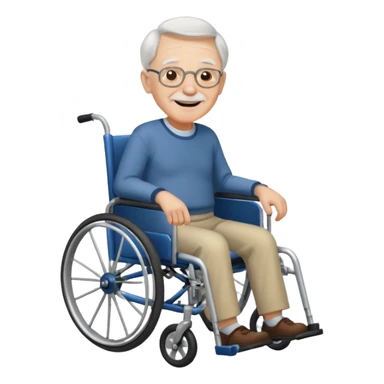 grandpa on wheelchair sticker