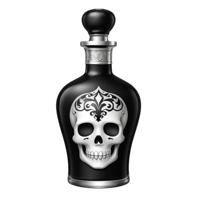 an elegant black poison bottle sticker