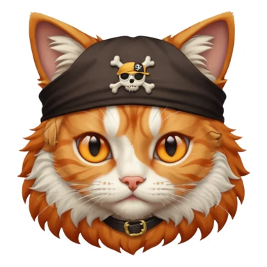 pirate cat with eye patch sticker