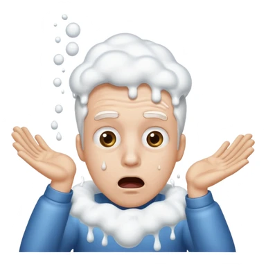 smiley throws up, rolling his eyes upward, white foam pours from his mouth sticker