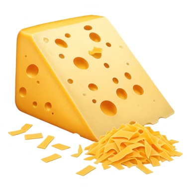 Shredded cheese sticker