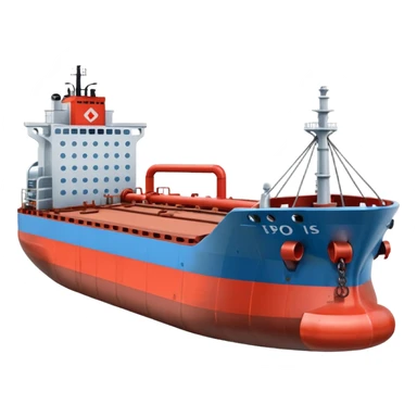 Seaport with a tanker in PNG format sticker