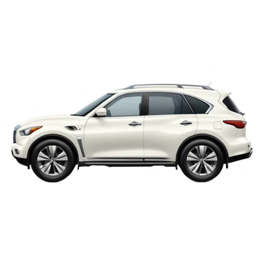 White Infiniti suv sticker