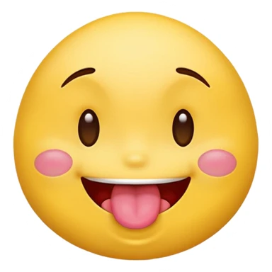naughty looking emoji, winking face, tongue out, playful sticker
