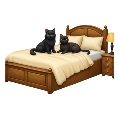 1 golden retriever and 1 black cat in a bedroom sticker