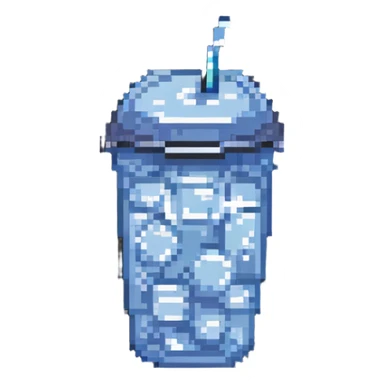 soda cup with ice and lid sticker