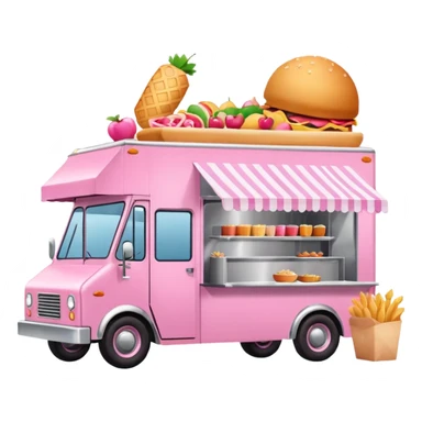 Festival Food Truck pink sticker